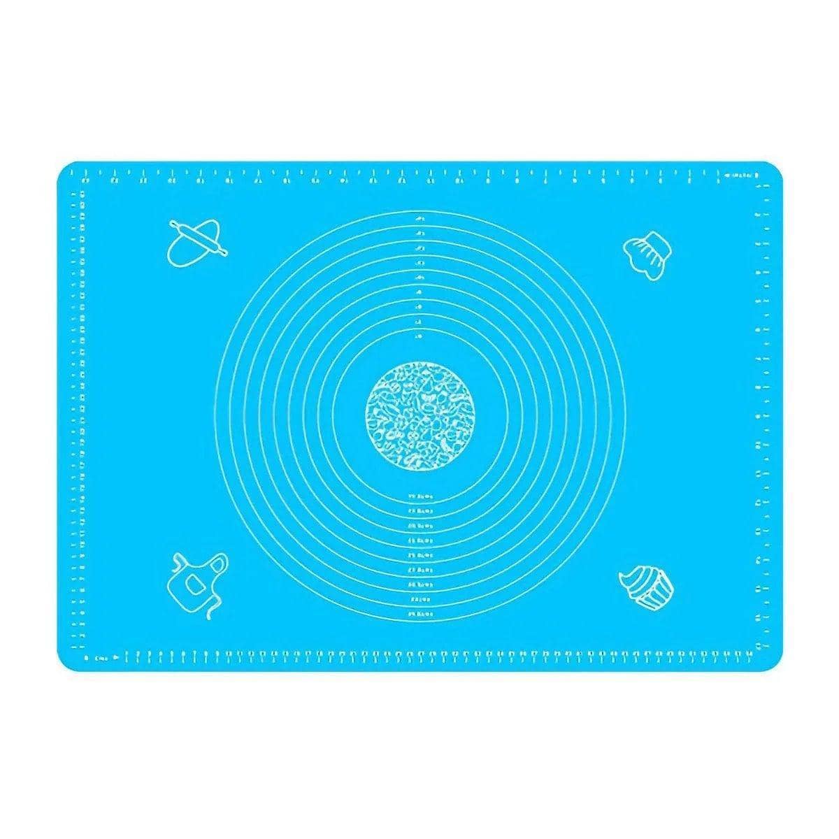 Silicone Rolling Dough Mat, Non-Stick Pastry Sheet - Blue, 64 x 45cm