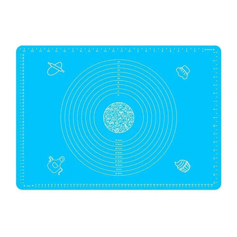 Silicone Rolling Dough Mat, Non-Stick Pastry Sheet - Blue, 64 x 45cm