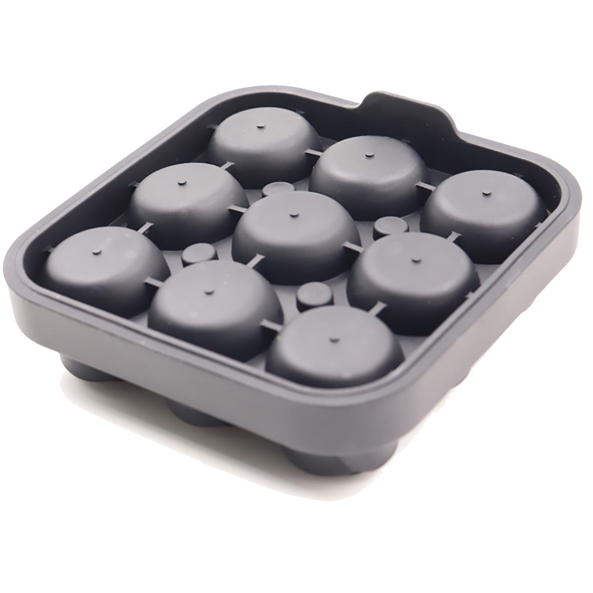 Silicone Rose Ice Ball Mould with Lid, 9 Ice Balls - Black