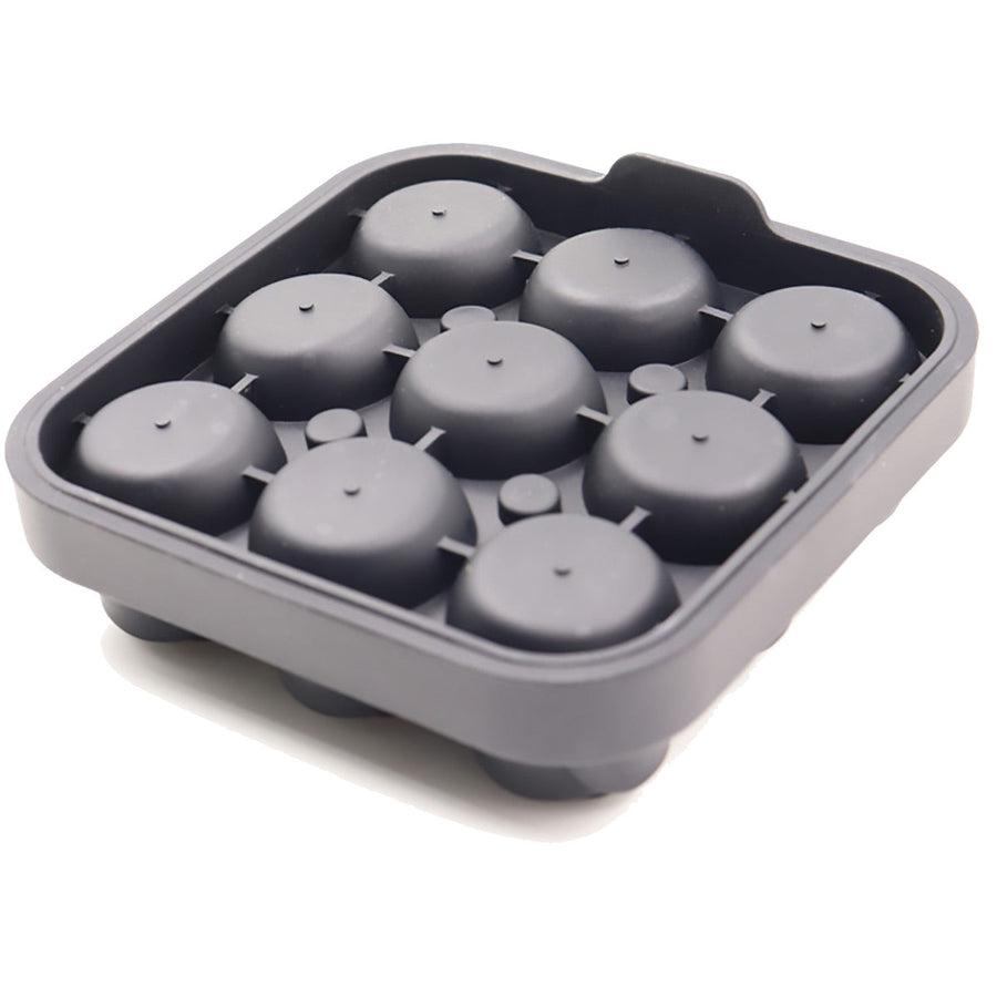 Silicone Rose Ice Ball Mould with Lid, 9 Ice Balls - Black