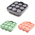 Silicone Rose Ice Ball Mould with Lid, 9 Ice Balls - Black - view 3