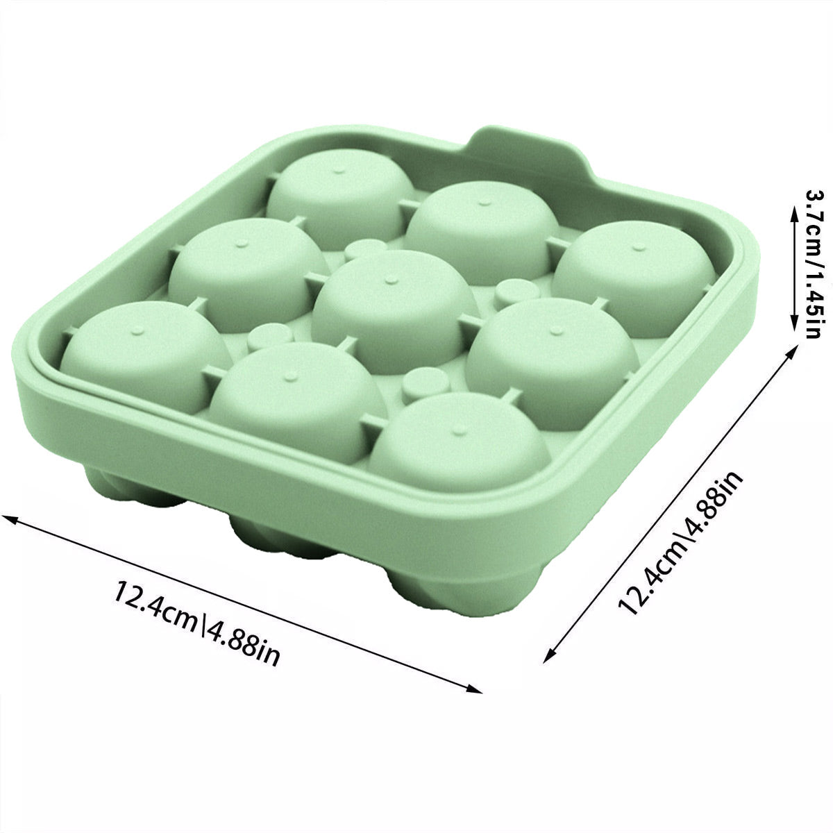 Silicone Rose Ice Ball Mould with Lid, 9 Ice Balls - Black - view 4