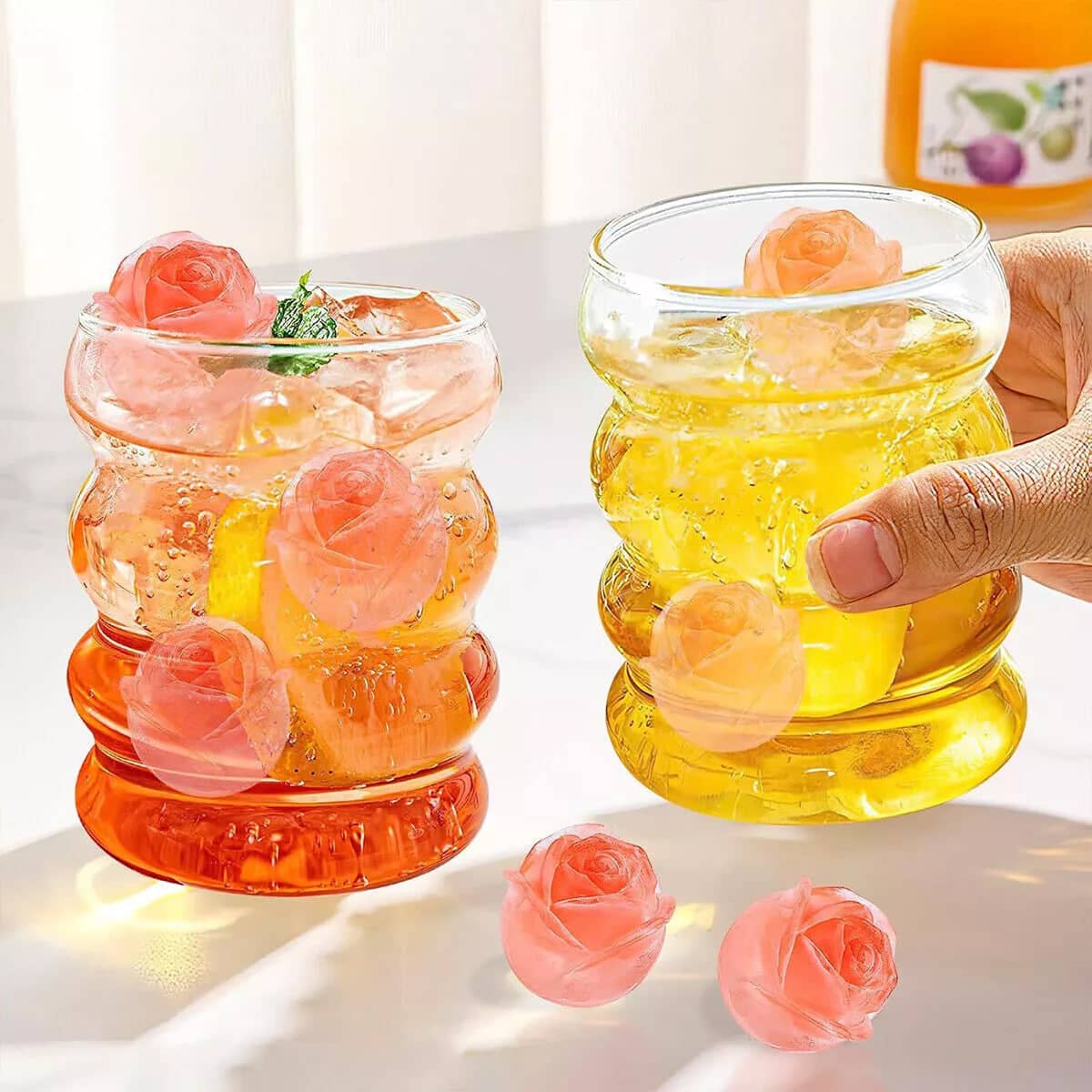 Silicone Rose Ice Ball Mould with Lid, 9 Ice Balls - Black - view 5