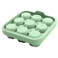 Silicone Rose Ice Ball Mould with Lid, 9 Ice Balls - Green