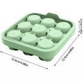 Silicone Rose Ice Ball Mould with Lid, 9 Ice Balls - Green - view 4