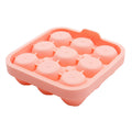 Silicone Rose Ice Ball Mould with Lid, 9 Ice Balls - Pink