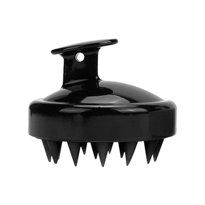 Silicone Scalp Shampoo Brush Hair Washing Massager - Black