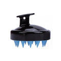Silicone Scalp Shampoo Brush Hair Washing Massager - Black and Blue
