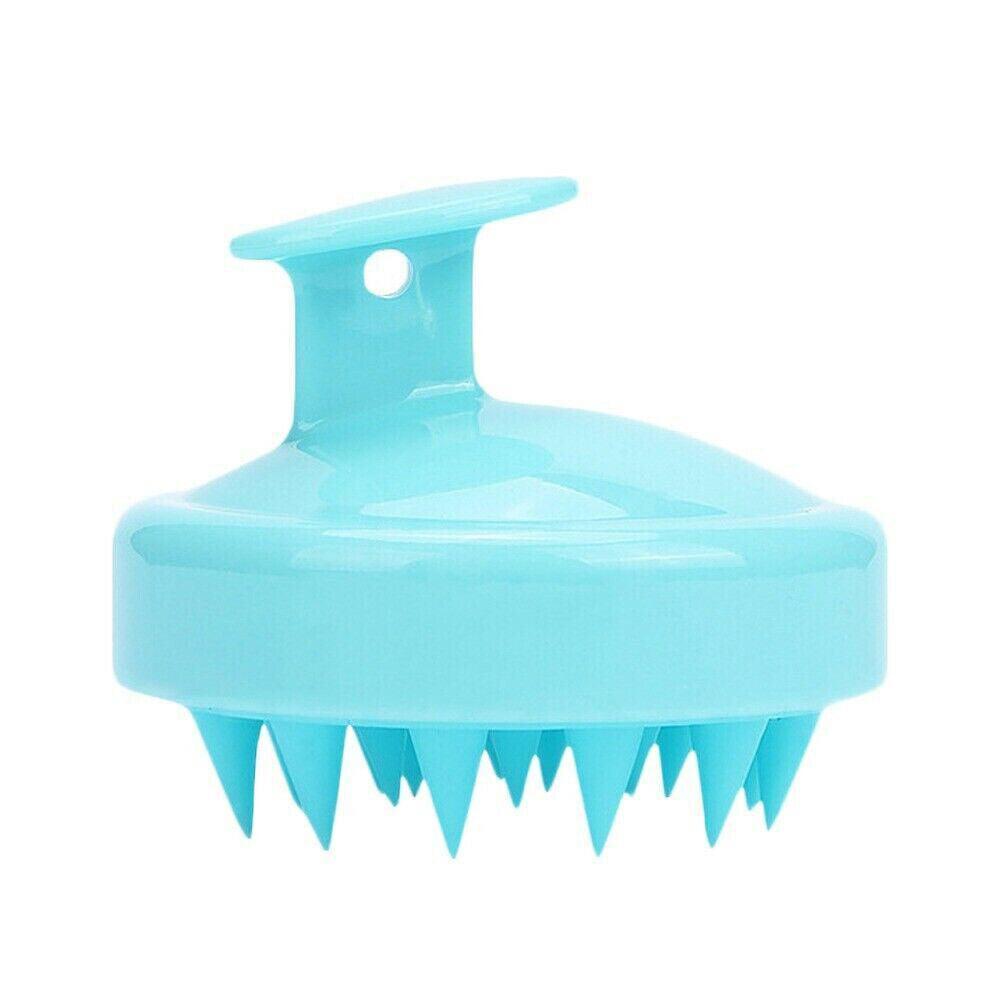 Silicone Scalp Shampoo Brush Hair Washing Massager - Blue