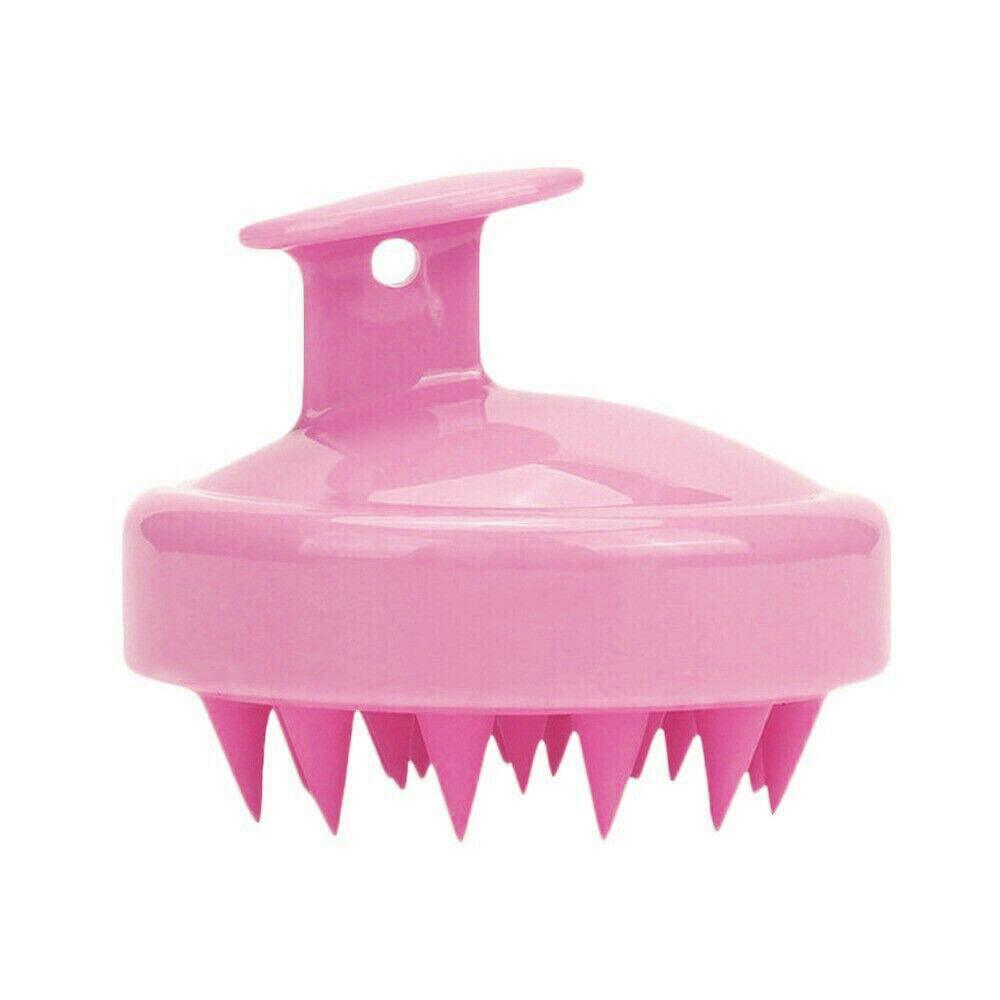 Silicone Scalp Shampoo Brush Hair Washing Massager - Pink