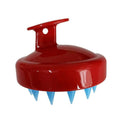 Silicone Scalp Shampoo Brush Hair Washing Massager - Red