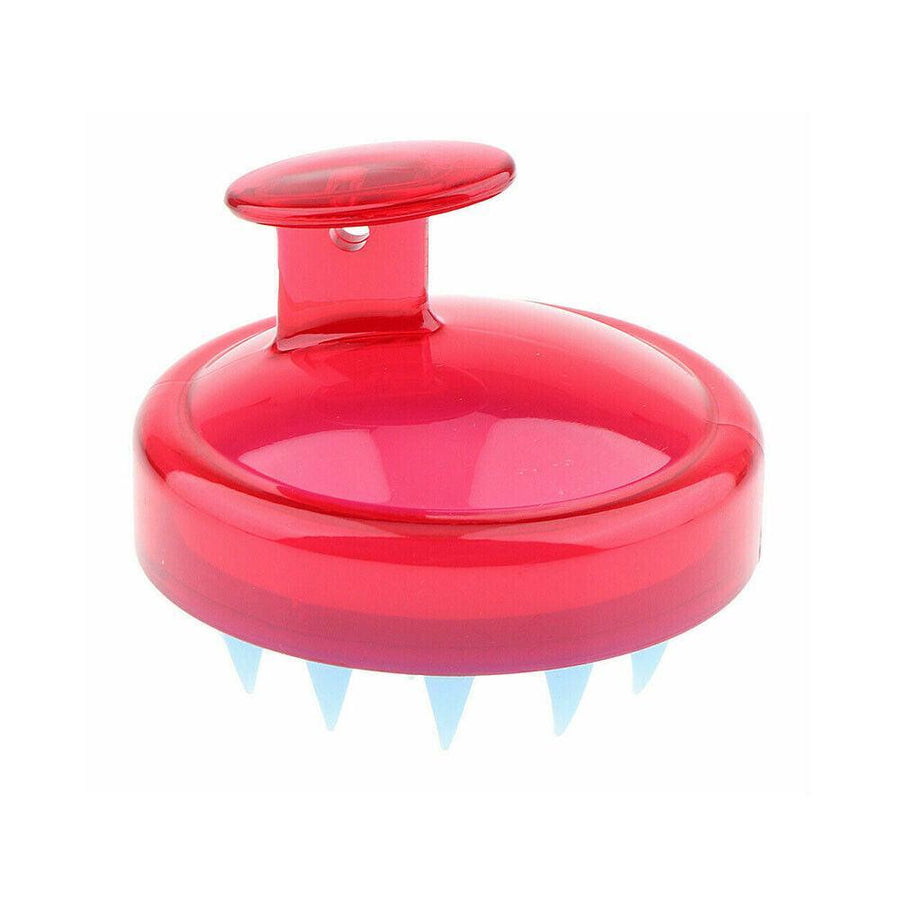Silicone Scalp Shampoo Brush Hair Washing Massager - Red 2