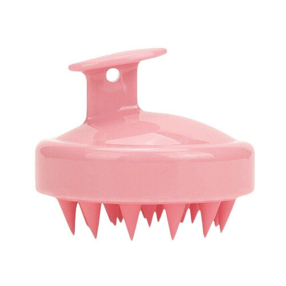 Silicone Scalp Shampoo Brush Hair Washing Massager - Rose Red - view 14