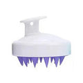 Silicone Scalp Shampoo Brush Hair Washing Massager - White and Purple