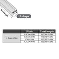 Silicone Seal Strip, Clear U Shape - 1.2 cm Wide, 100 cm Long - view 3
