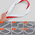 Silicone Shower Water Barrier Self Adhesive Bathroom Strip - 300 cm, White - view 5