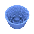 Silicone Slow Feeder Dog Bowl with Bone Pattern - Light Blue