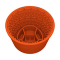 Silicone Slow Feeder Dog Bowl with Bone Pattern - Orange