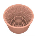 Silicone Slow Feeder Dog Bowl with Bone Pattern - Terracotta