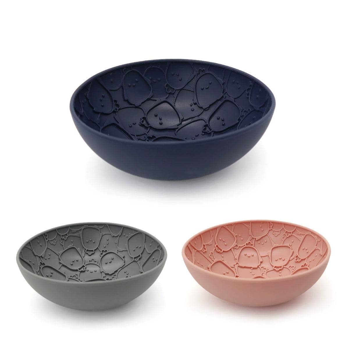 Silicone Slow Feeder Pet Bowl for Dogs and Cats - Grey - view 3