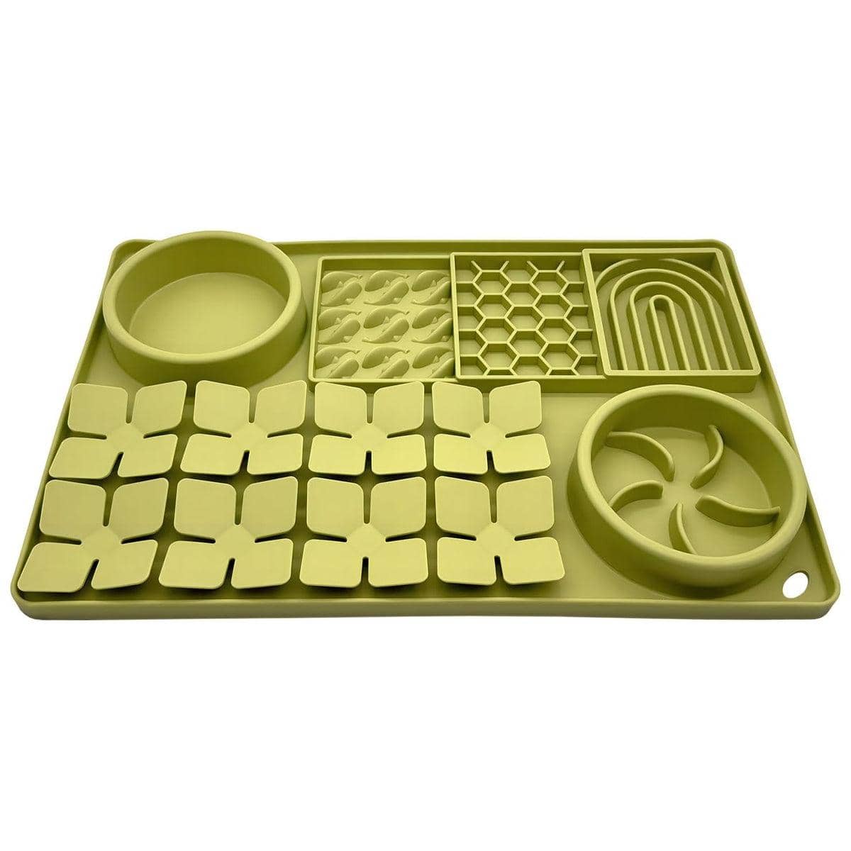 Silicone Slow Feeding Bowl for Small and Medium Dogs - Green