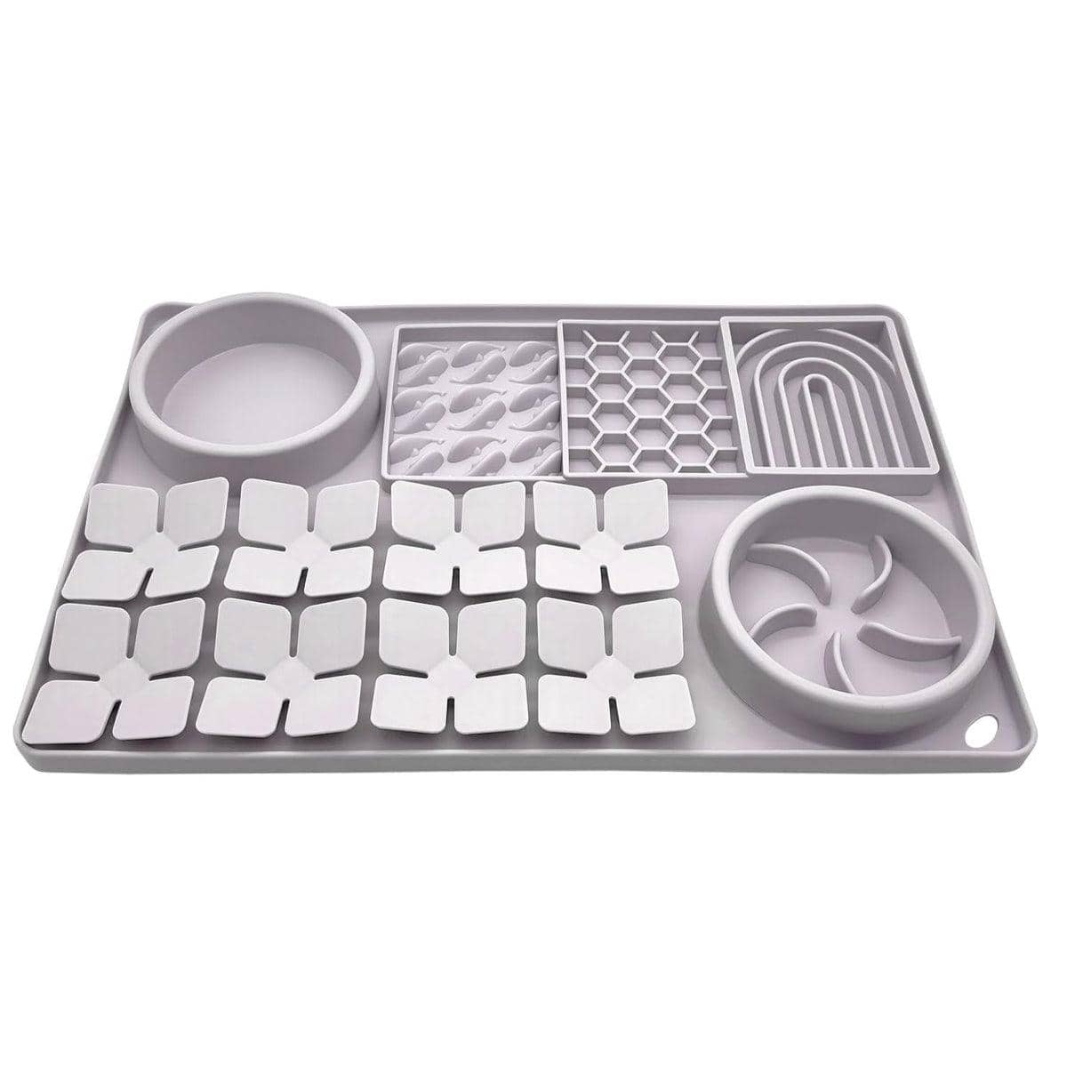 Silicone Slow Feeding Bowl for Small and Medium Dogs - Grey