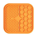 Silicone Slow Feeding Lick Mat for Dogs and Cats - Orange, Small 15 x 15 x 1cm