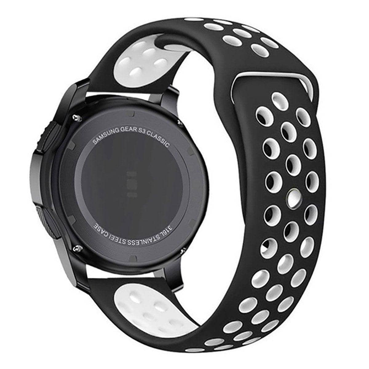 Silicone Sports Watch Band for Samsung, Huawei and Huami - 20 mm, White - view 2
