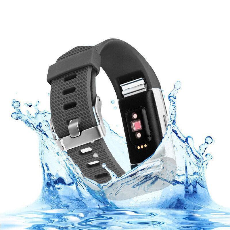 Silicone Sports Watch Strap for Fitbit Charge 2 - Sky Blue, Large (15.5-21.6 cm) - view 10