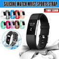 Silicone Sports Watch Strap for Fitbit Charge 2 - Sky Blue, Large (15.5-21.6 cm) - view 2