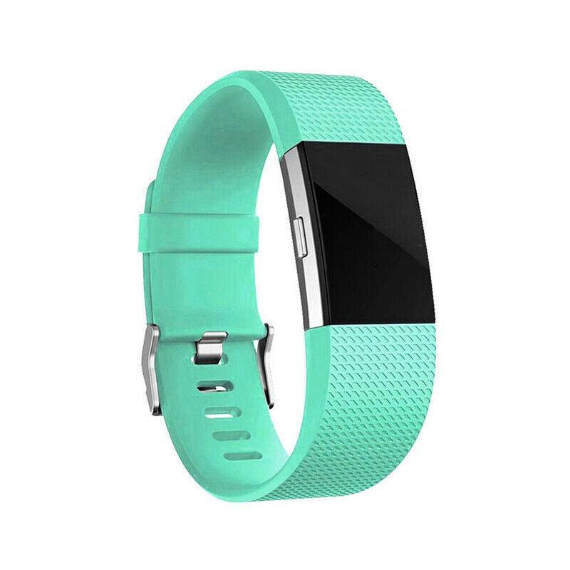 Silicone Sports Watch Strap for Fitbit Charge 2 - Teal, Large (15.5-21.6 cm)