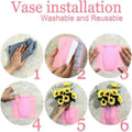 Silicone Stick-On Wall Vase for Flowers - Pink - view 5