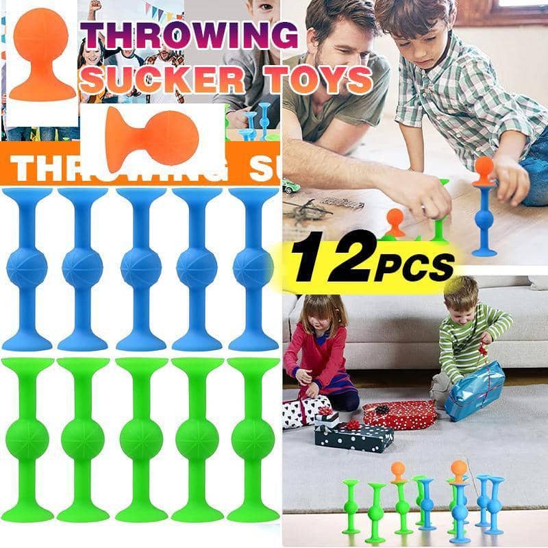Silicone Suction Cup Throwing Darts Game, Pack of 12