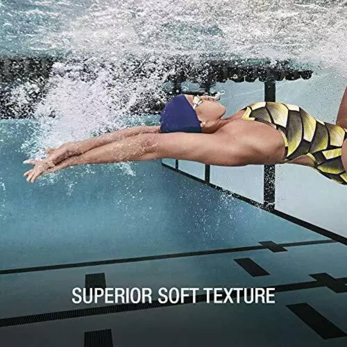 Silicone Swimming Cap, Waterproof Unisex Swim Hat - Black - view 5