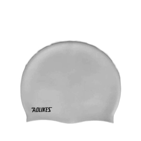 Silicone Swimming Cap, Waterproof Unisex Swim Hat - Grey