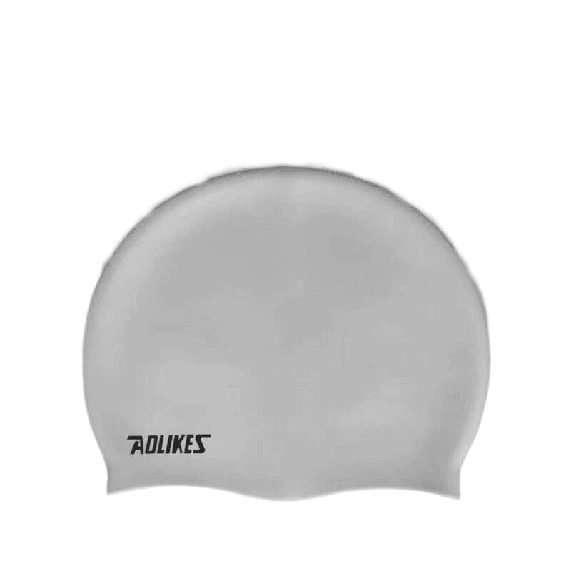 Silicone Swimming Cap, Waterproof Unisex Swim Hat - Grey