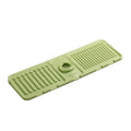 Silicone Tap Splash Guard Mat for Narrow Sinks, 44.5 x 14 cm - Light Green