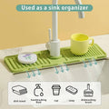 Silicone Tap Splash Guard Mat for Narrow Sinks, 44.5 x 14 cm - Light Green - view 5