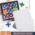 Silicone Tic-Tac-Toe Game Board Resin Mould - Large, 250 x 213 mm - view 2