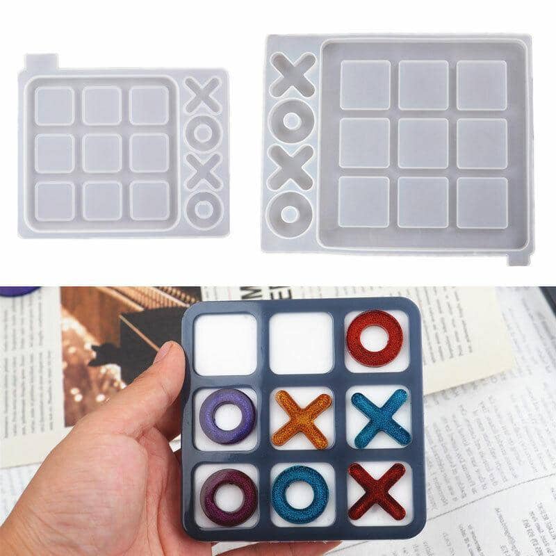 Silicone Tic-Tac-Toe Game Board Resin Mould - Small, 128 x 113 mm - view 5