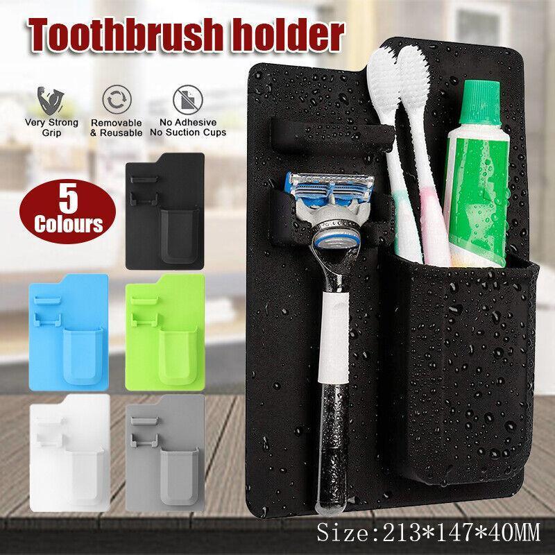 Silicone Toothbrush Holder for Shower Storage - Blue - view 2