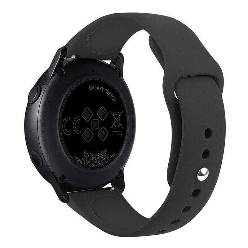 Silicone Watch Band, 20 mm Strap Width - Black