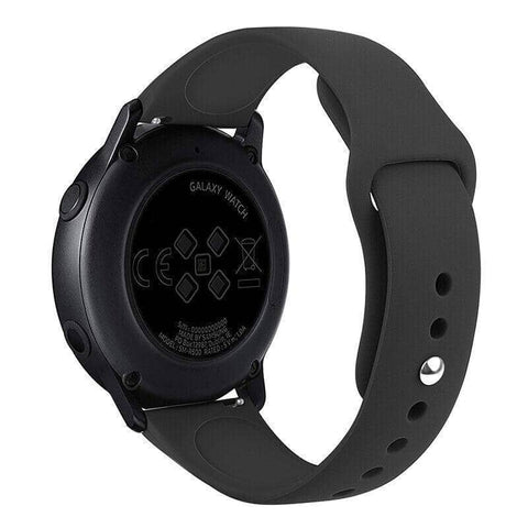 Silicone Watch Band, 20 mm Strap Width - Black