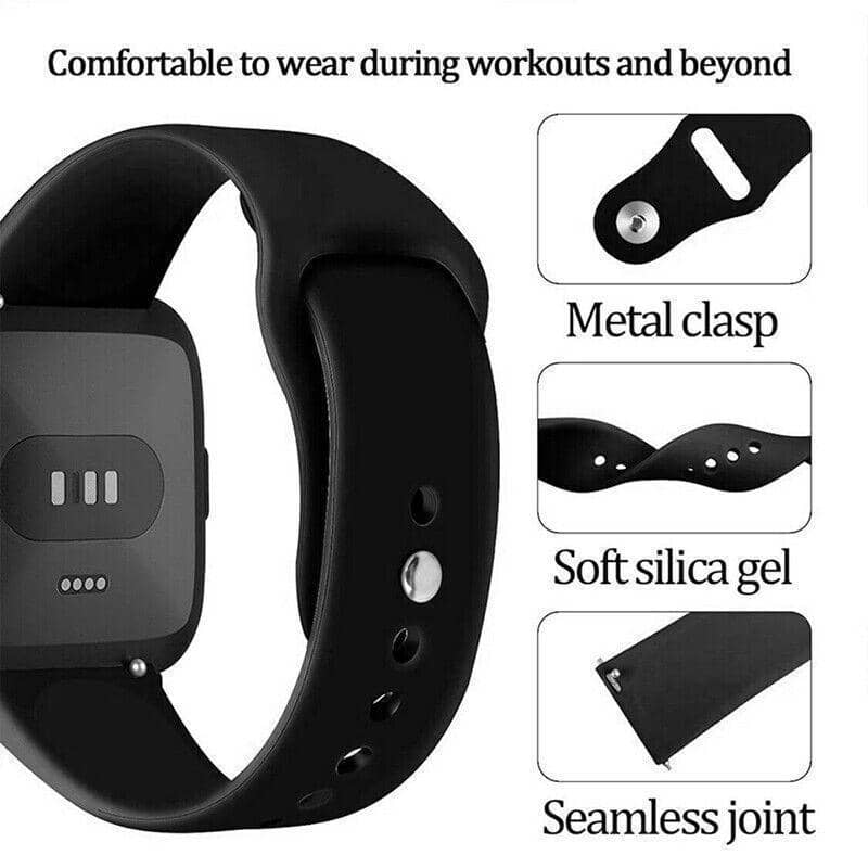 Silicone Watch Band, 20 mm Strap Width - Black - view 4