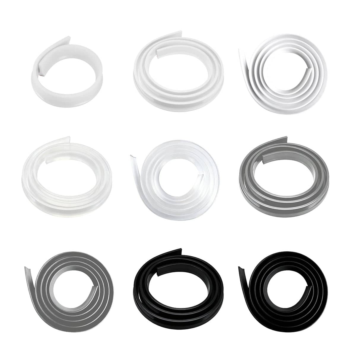 Silicone Water Barrier Strip for Bathroom - 200 cm, Grey - view 3