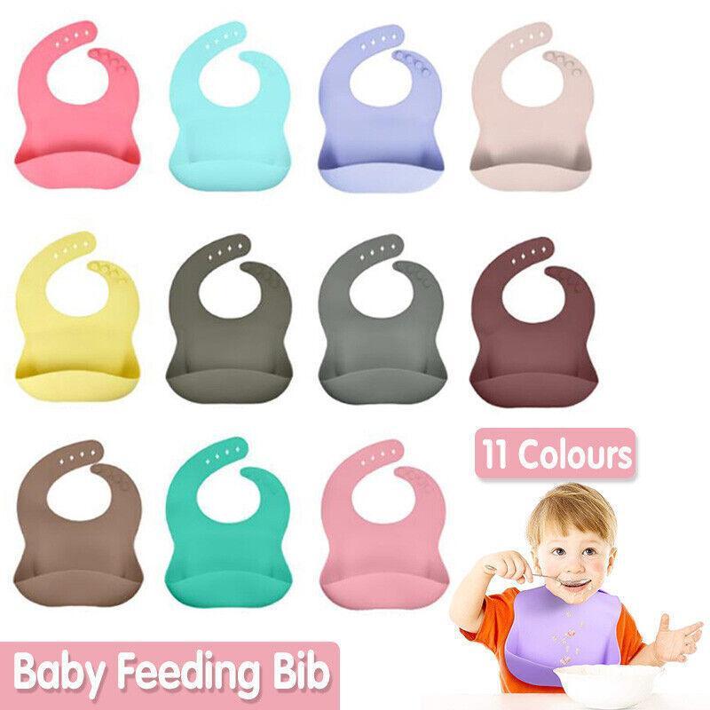 Silicone Waterproof Feeding Bib Apron with Pouch Easy to Clean - Green - view 2
