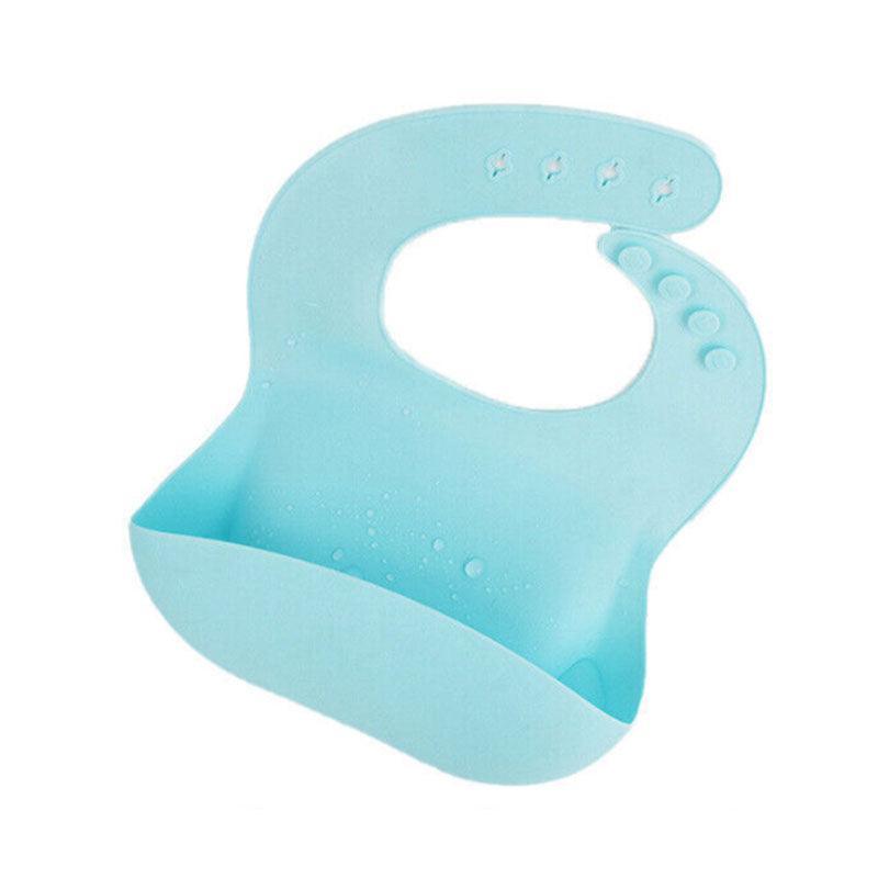 Silicone Waterproof Feeding Bib Apron with Pouch Easy to Clean - Grey - view 3