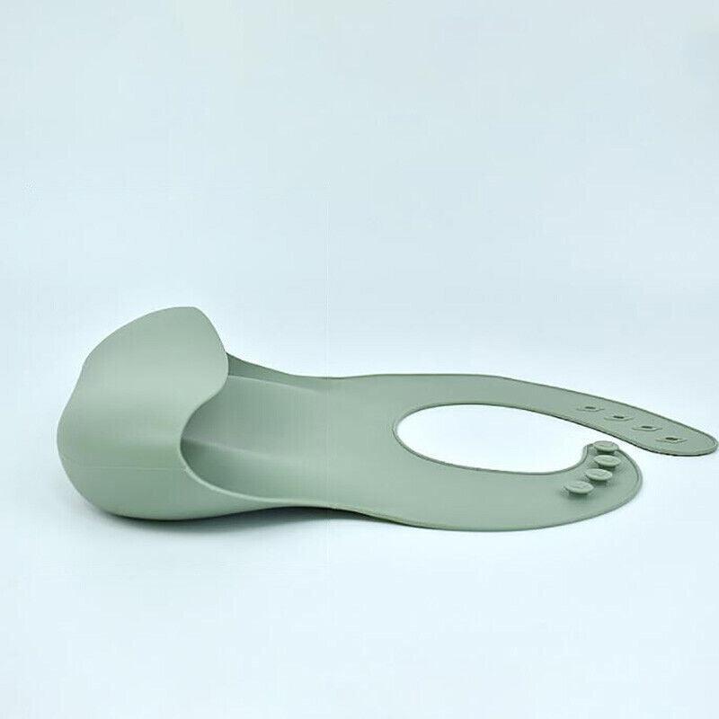 Silicone Waterproof Feeding Bib Apron with Pouch Easy to Clean - Grey - view 7