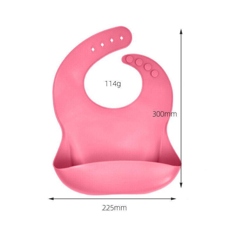 Silicone Waterproof Feeding Bib Apron with Pouch Easy to Clean - Yellow - view 13