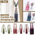 Silk-Like Tassel Curtain Tiebacks with Rope Loop, 1 Pair - Purple - view 2